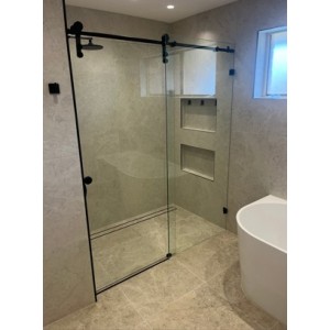 Sero-Frameless Sliding Door Wall to Wall 2 panels Set up Shower Screen 980-1050*2000H